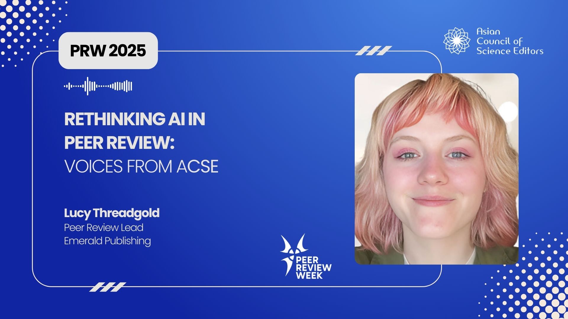  Lucy Threadgold, Emerald Publishing | What’s the biggest opportunity and risk of integrating AI into peer review?